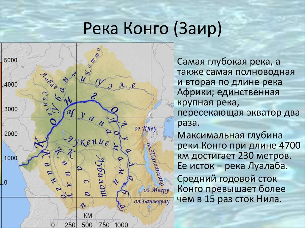 Полноводная река конго