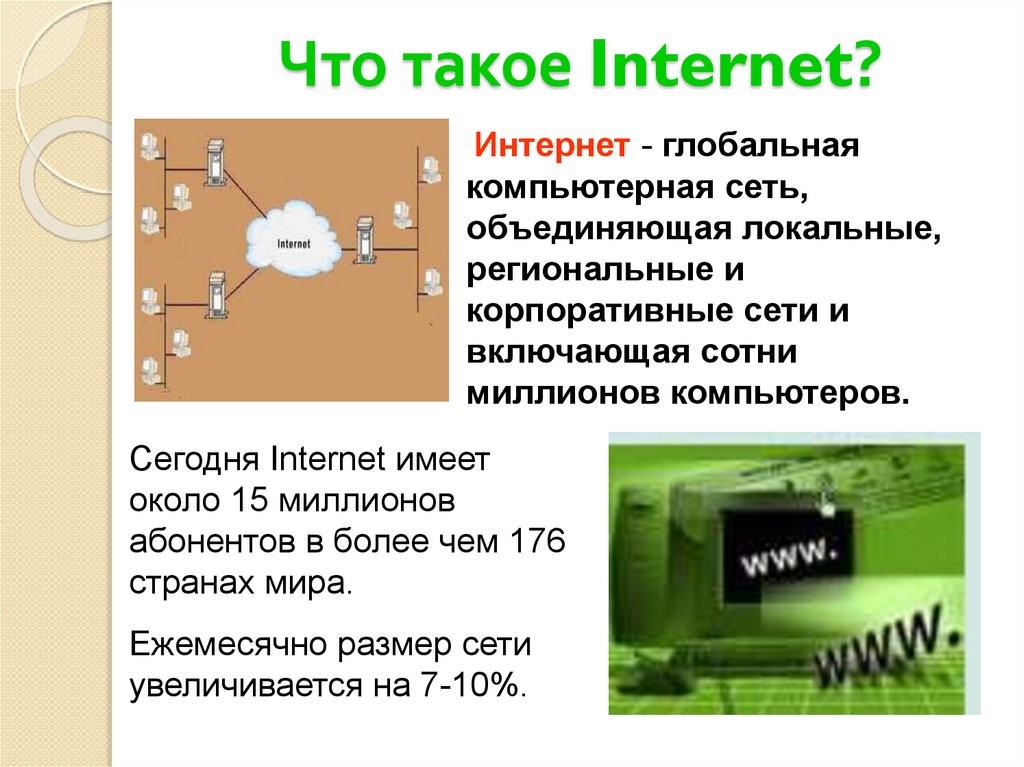 Что такое интернет презентация 10 класс