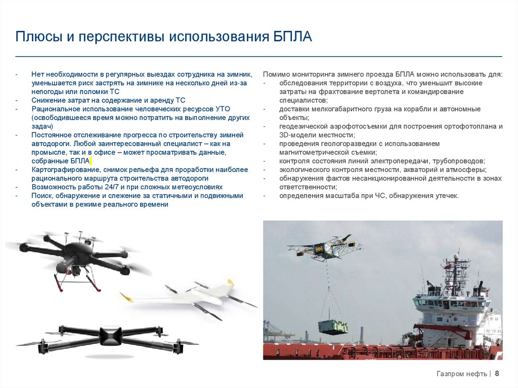 Перспективы использования. Беспилотный летательный аппарат нефть и ГАЗ. Эксплуатация беспилотных летательных аппаратов презентация. Перспективы использования нефти. Применение в областях беспилотного летательного аппарата.