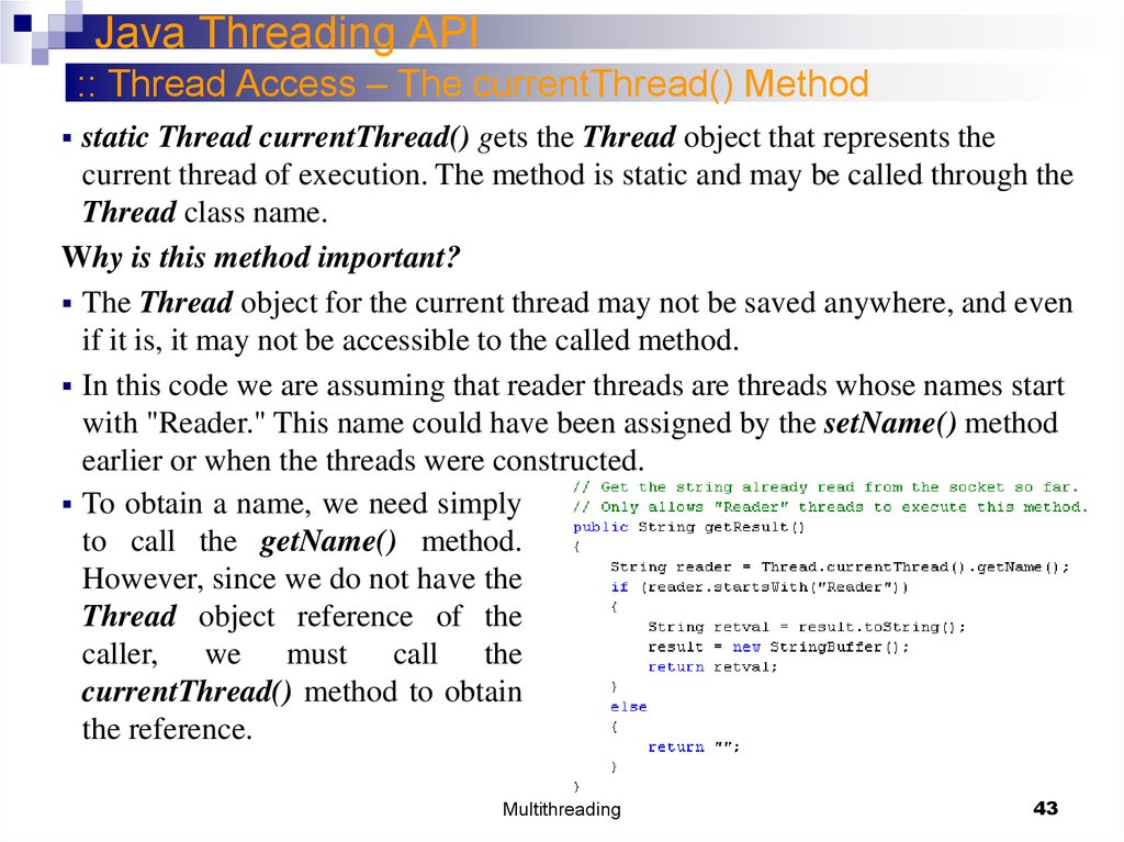 Java Threading API