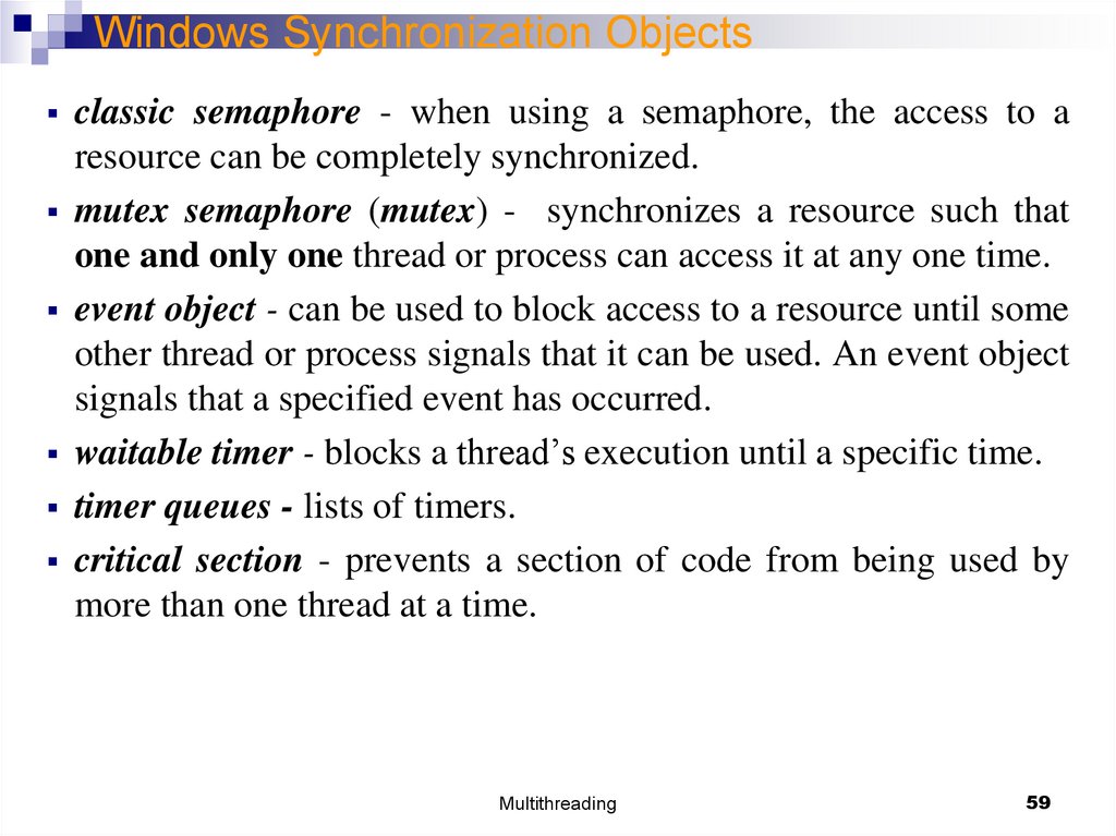 Windows Synchronization Objects