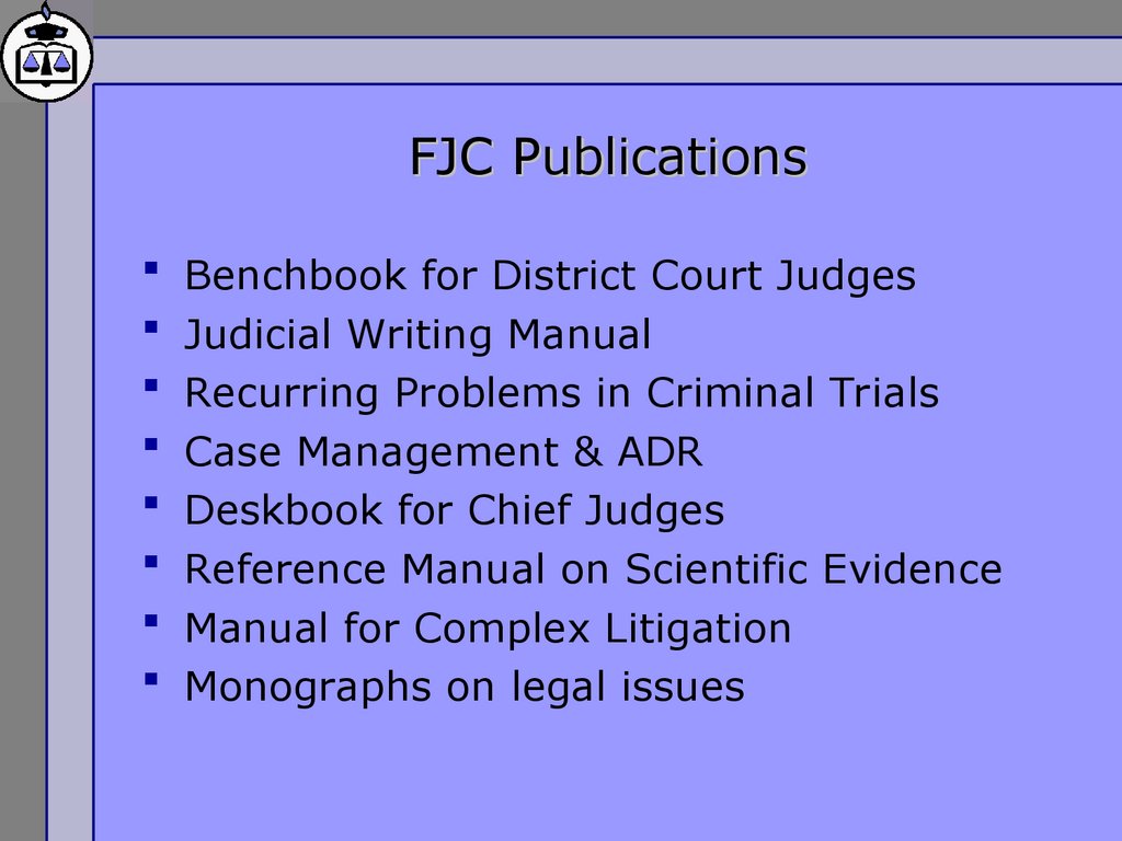 FJC Publications
