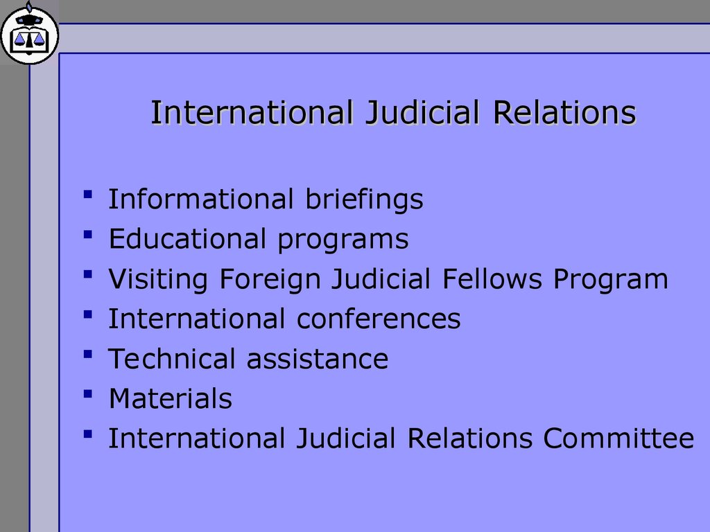 International Judicial Relations