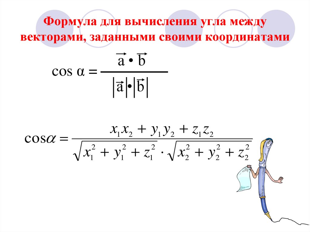 Вектор косинус угла