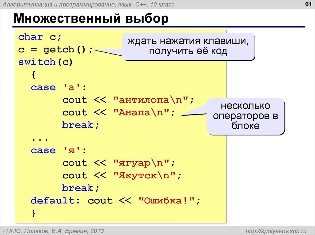 Алгоритмизация и программирование презентация