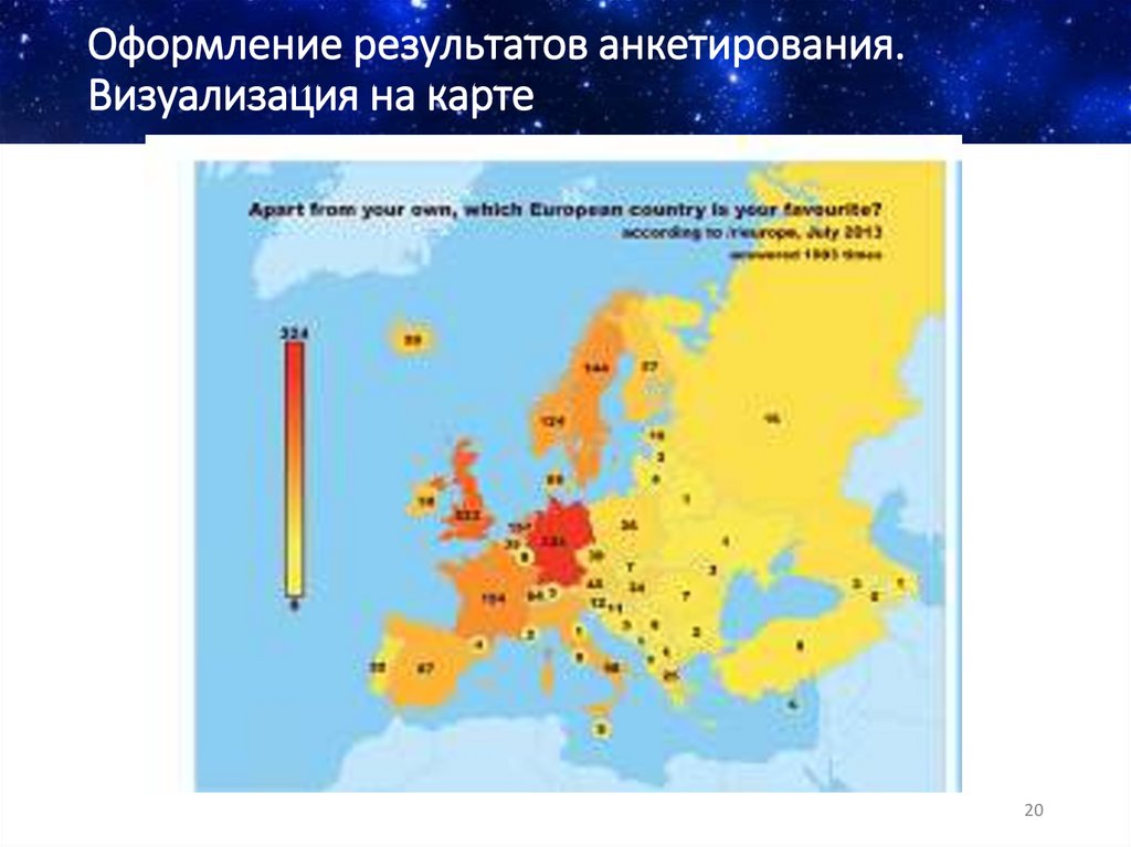 Оформление результатов анкетирования. Визуализация на карте