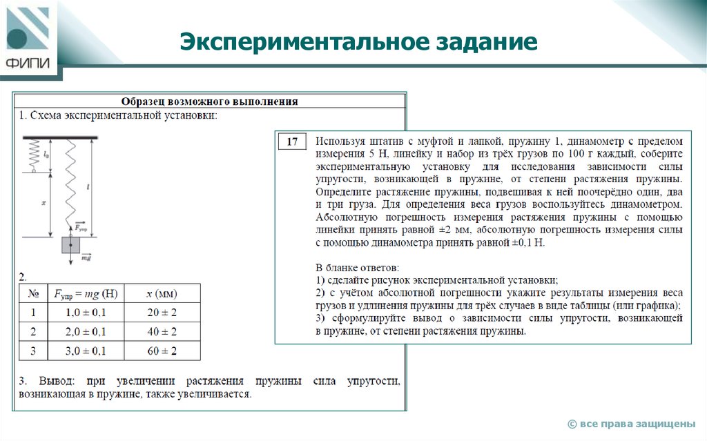 Экспериментальное задание
