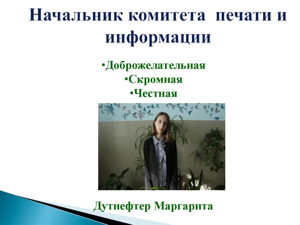 Начальник комитета печати и информации