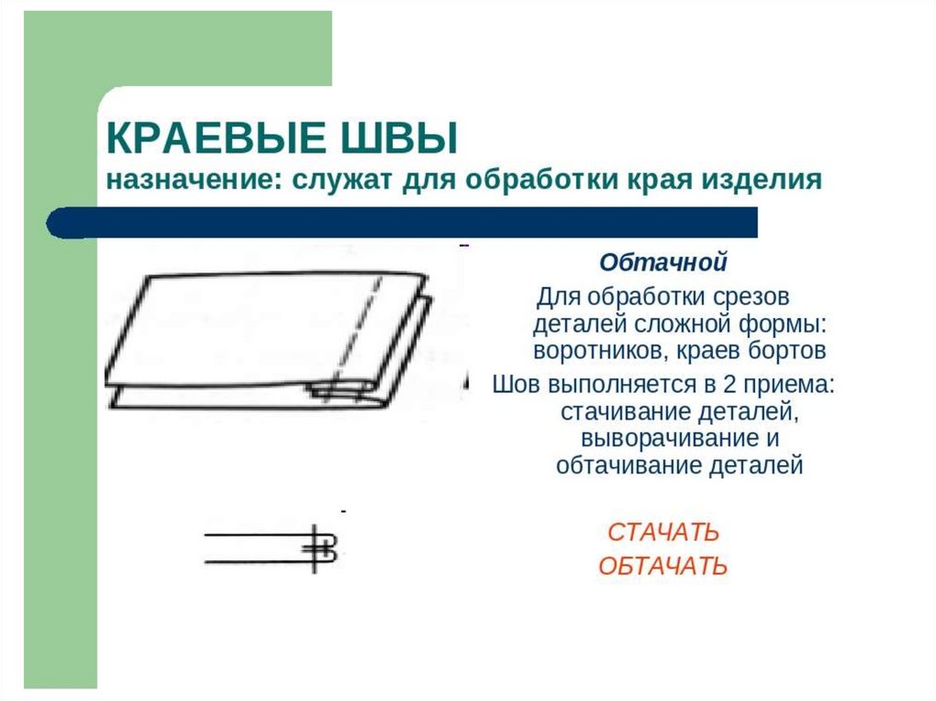 Обтачной шов фото