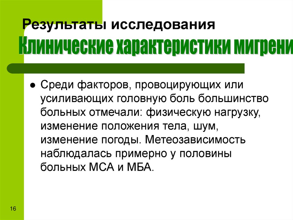 Результаты исследования