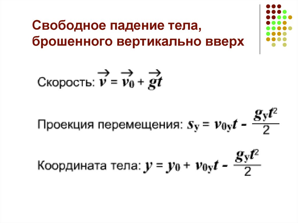 8 свободное падение тел