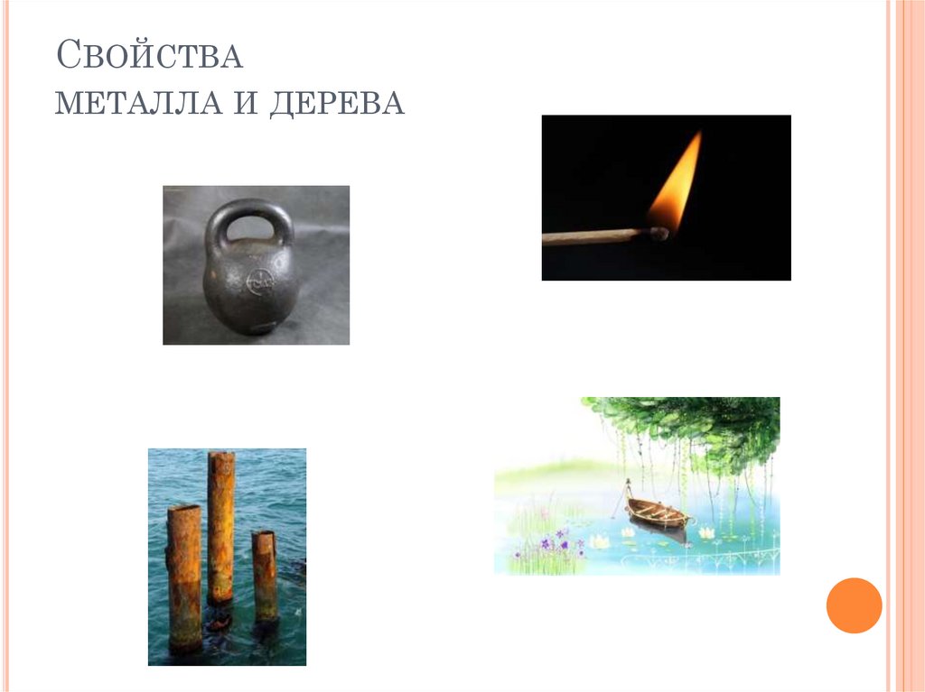 Свойства металла и дерева