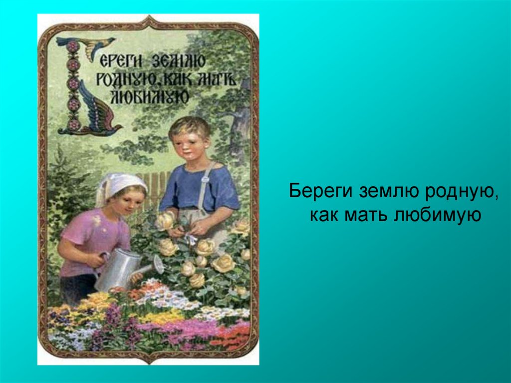 Проект береги землю родную как мать родную