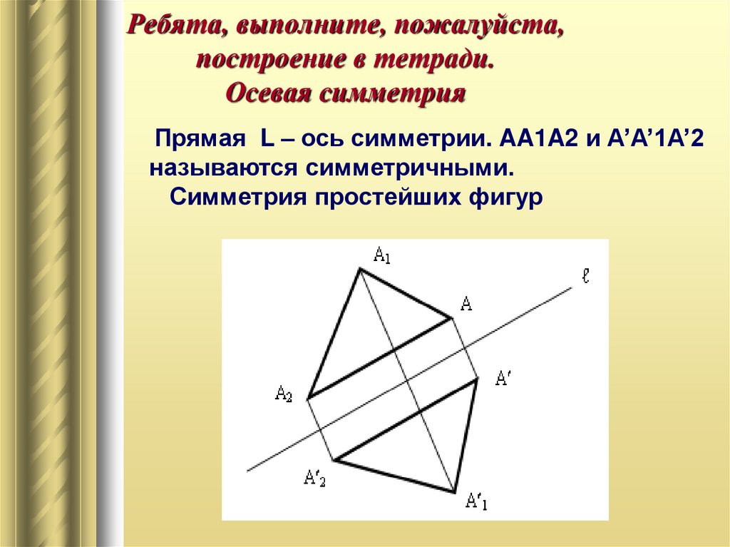 Прямая а называется фигуры