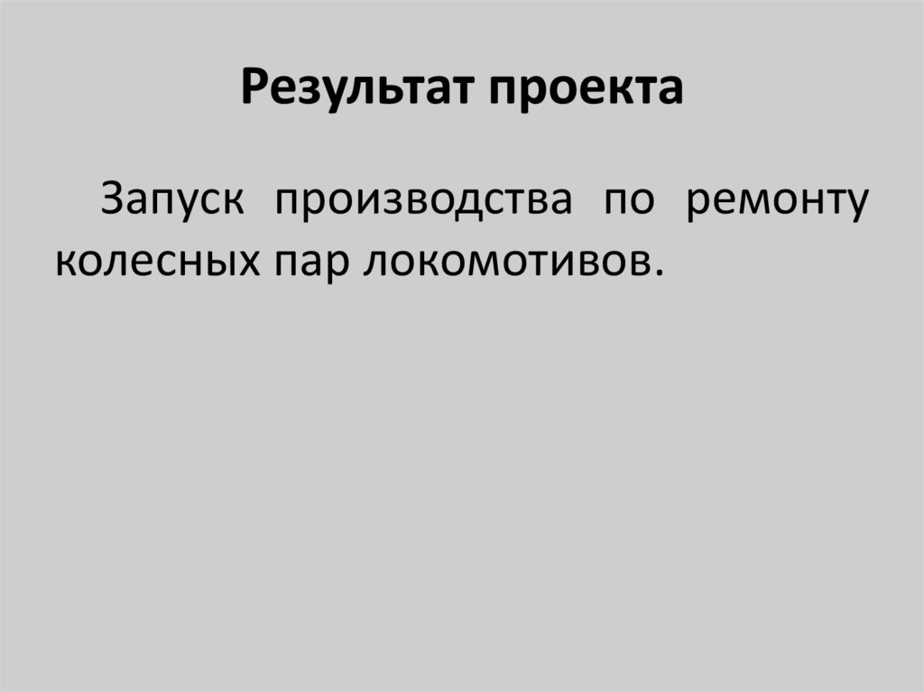 Результат проекта