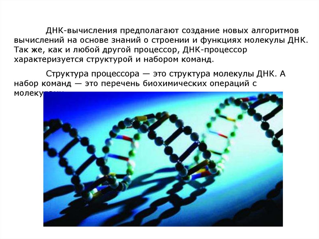 На основе знаний о строении. ДНК вычисления. ДНК процессоры. ДНК-компьютинг. Клеточные и ДНК процессоры.