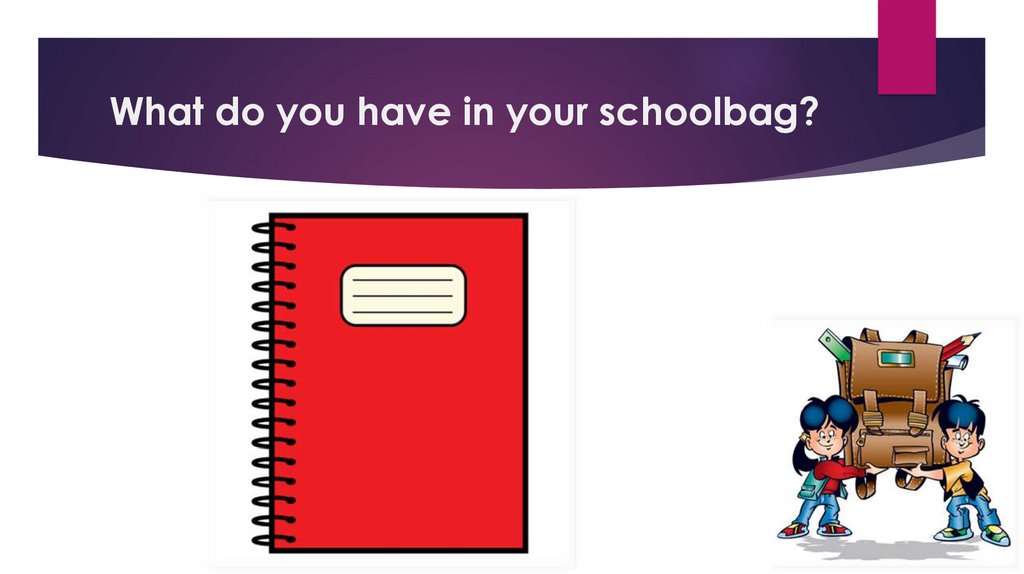 What do you have in your schoolbag?