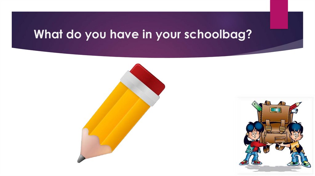 What do you have in your schoolbag?