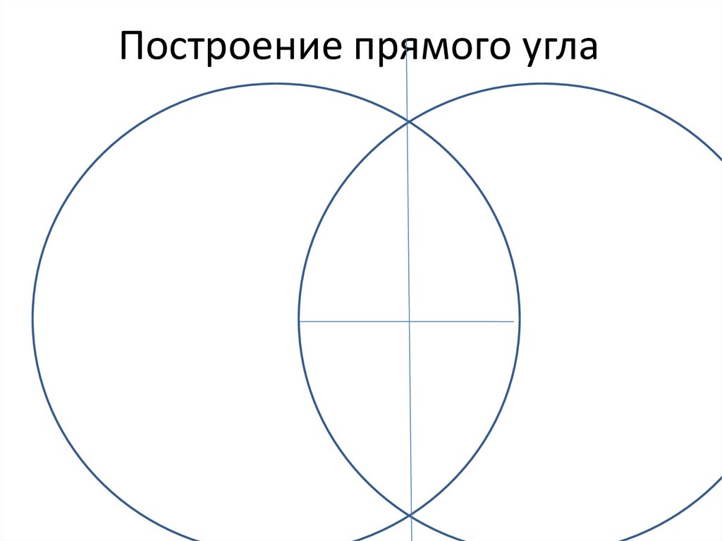 Построение прямого угла