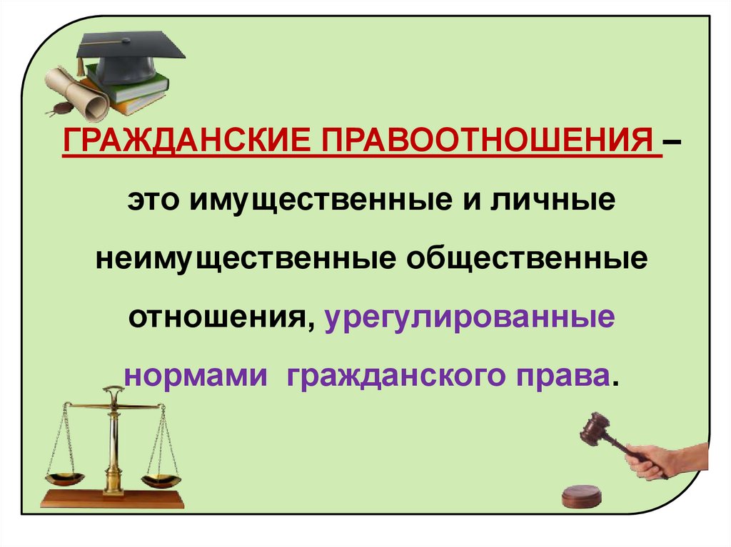 Презентация на тему гражданские правоотношения 9 класс обществознание