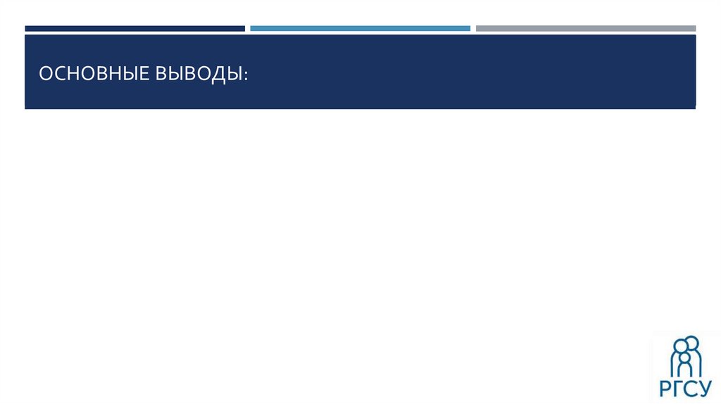 Основные выводы: