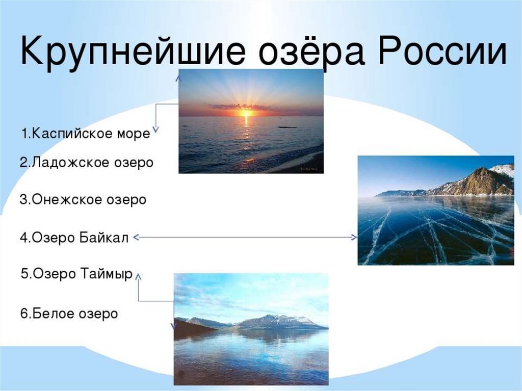 Главные реки и моря россии