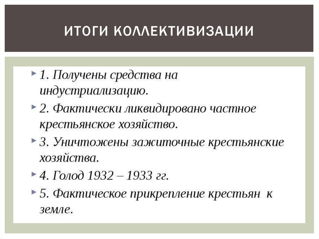 Коллективизация в СССР в 1930-х годах - online presentation