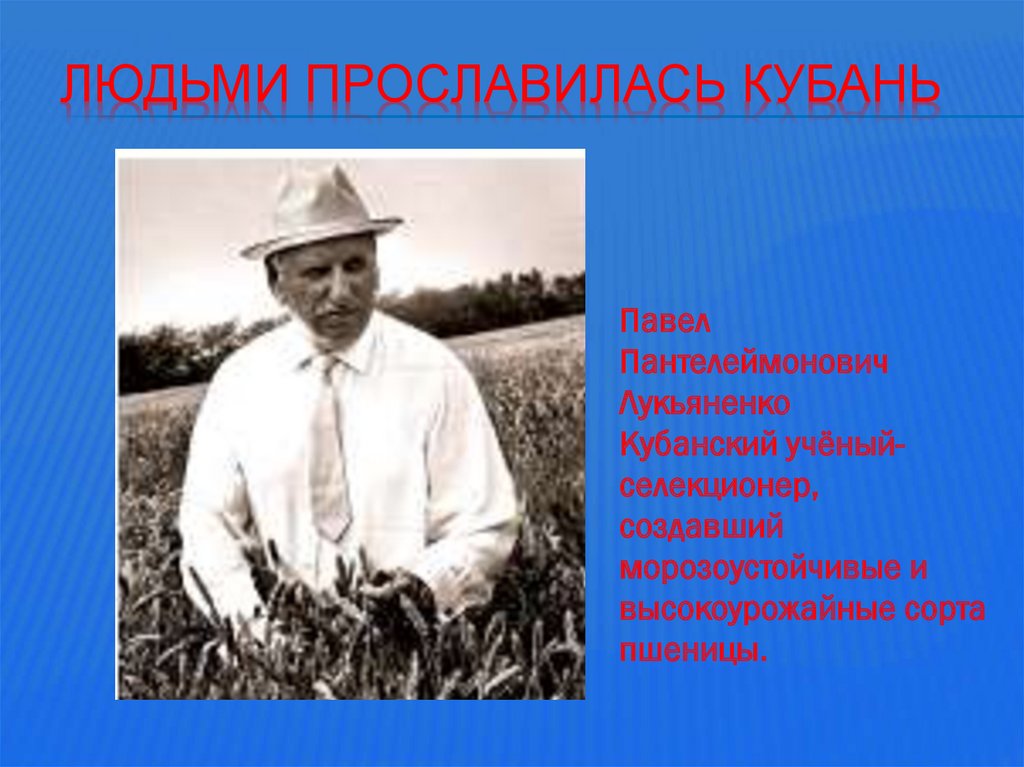 Кубань-красавица на века делами славится! - презентация онлайн
