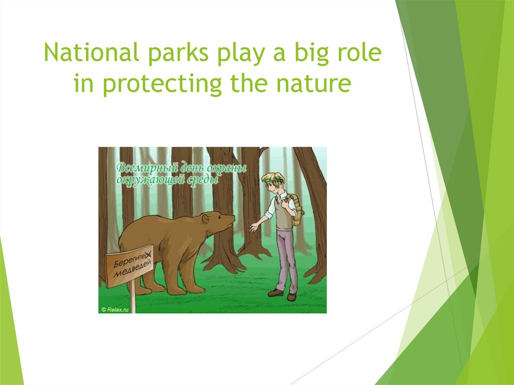National parks play a big role in protecting the nature