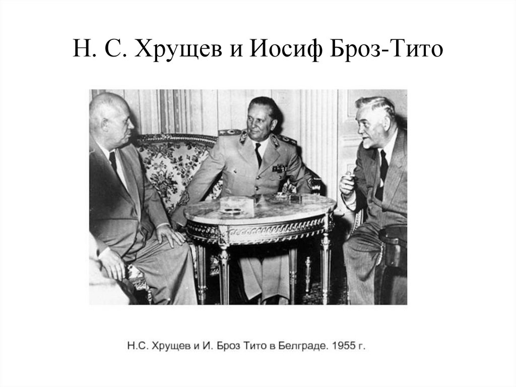 Н. С. Хрущев и Иосиф Броз-Тито