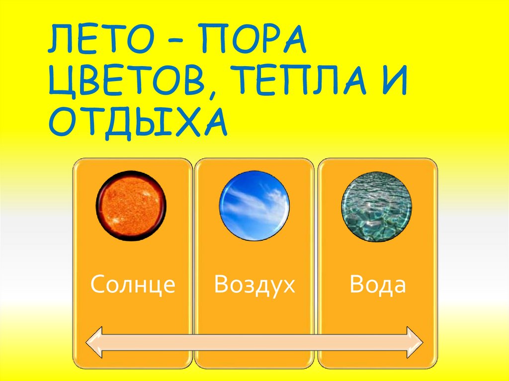 ЛЕТО – ПОРА ЦВЕТОВ, ТЕПЛА И ОТДЫХА