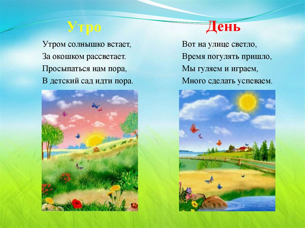Части суток - презентация онлайн