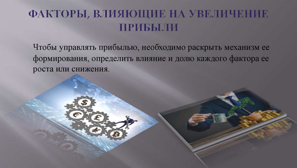 ФАКТОРЫ, ВЛИЯЮЩИЕ НА УВЕЛИЧЕНИЕ ПРИБЫЛИ