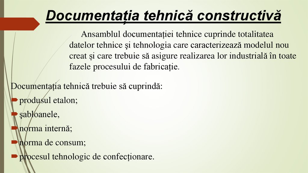 Documentația tehnică constructivă