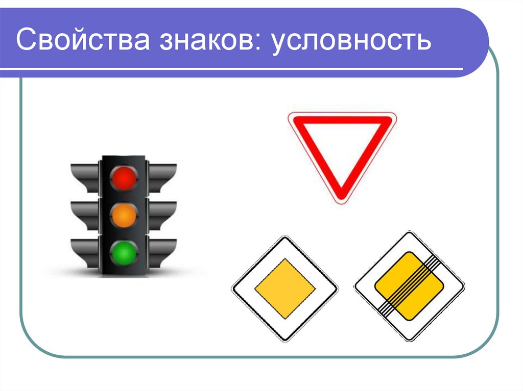 Выберите свойство знака