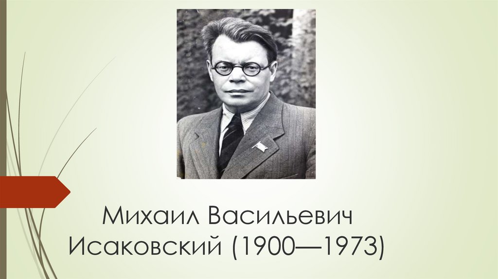 Михаил исаковский презентация 8 класс