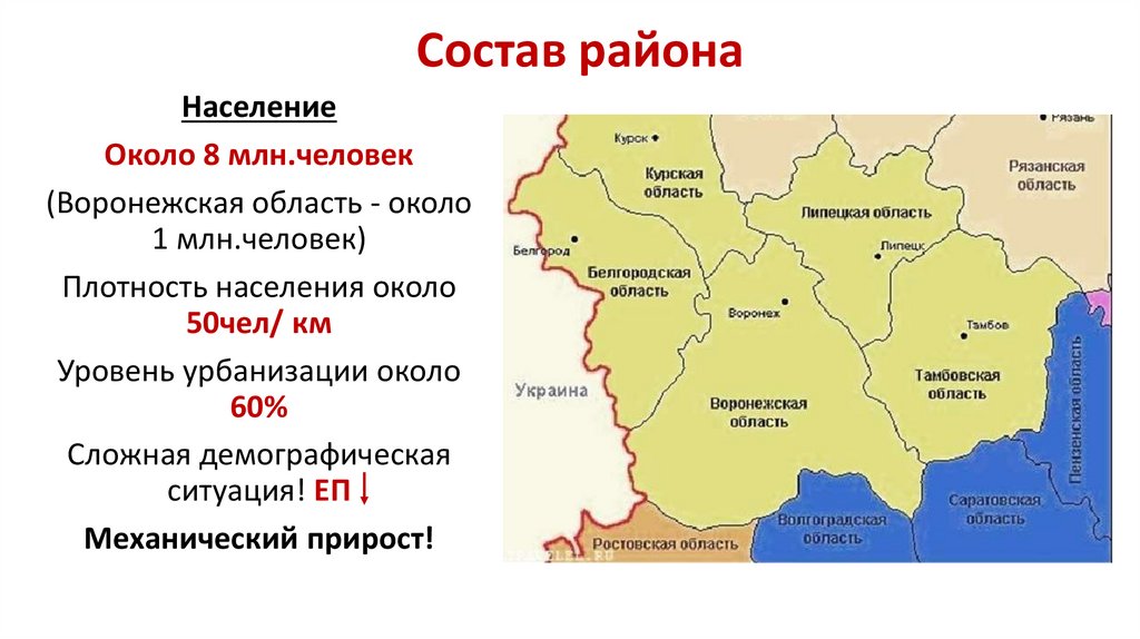 Центрально Черноземный район география 9 класс. Центральный экономический район.