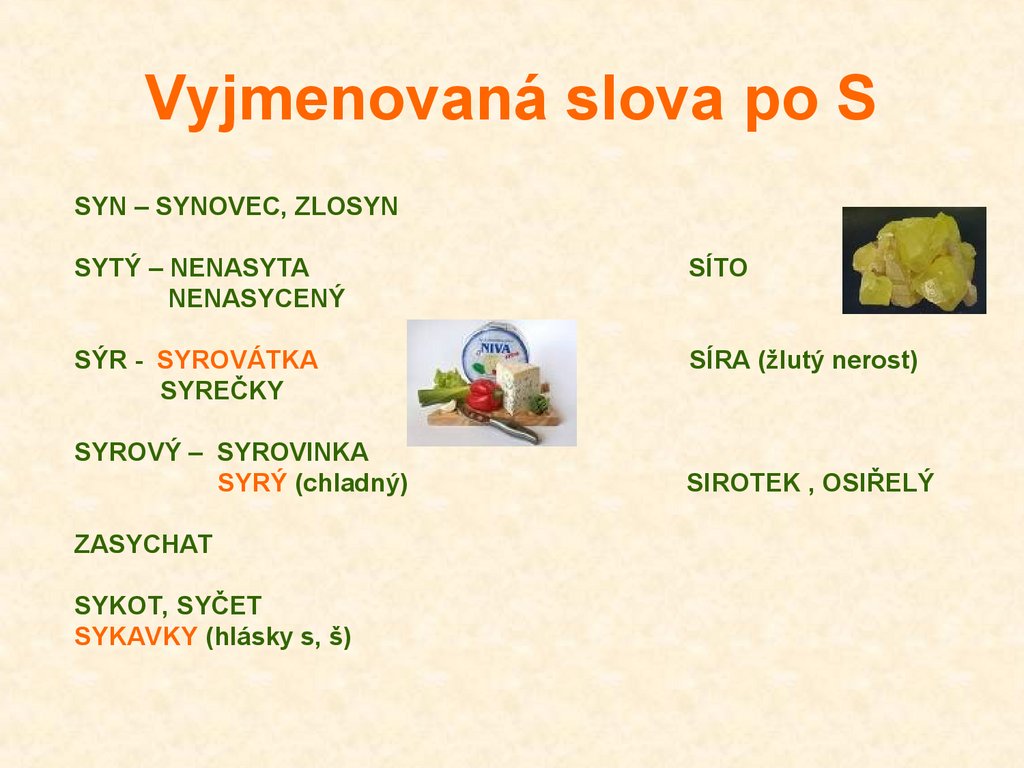 Vyjmenovaná slova po S