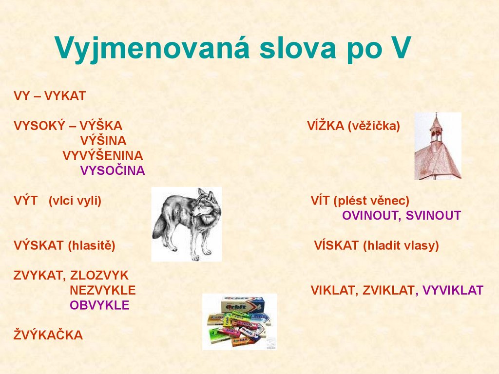 Vyjmenovaná slova po V