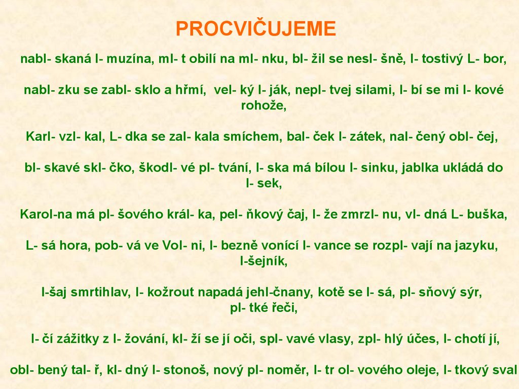 PROCVIČUJEME