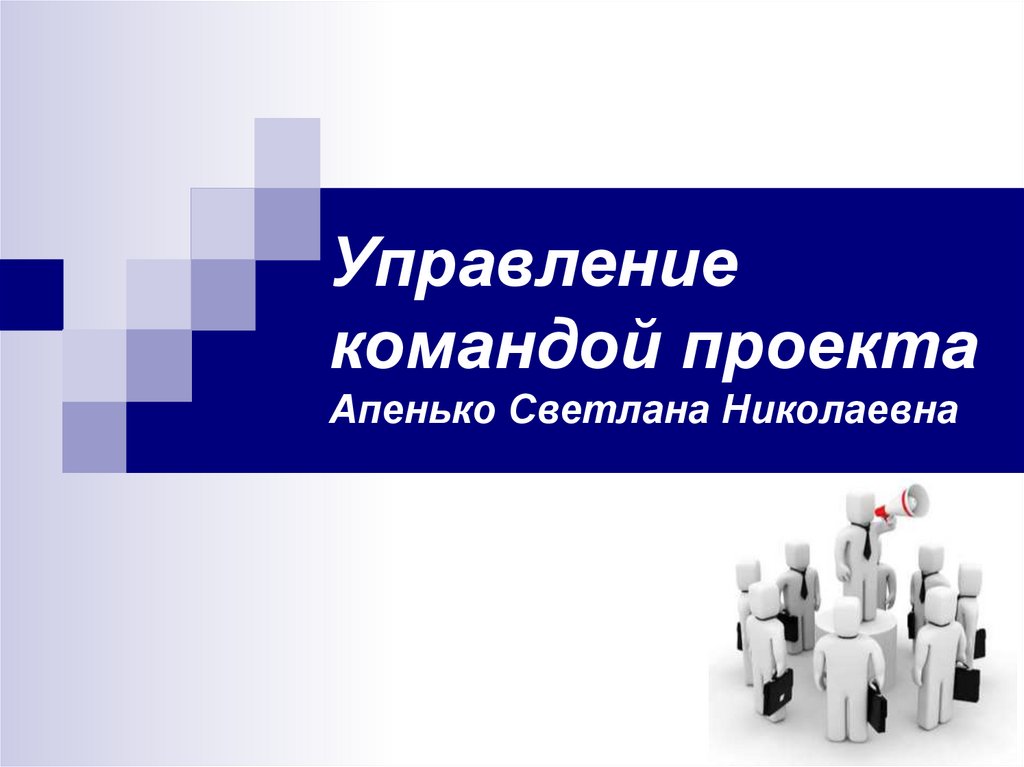 Управление командой проекта презентация