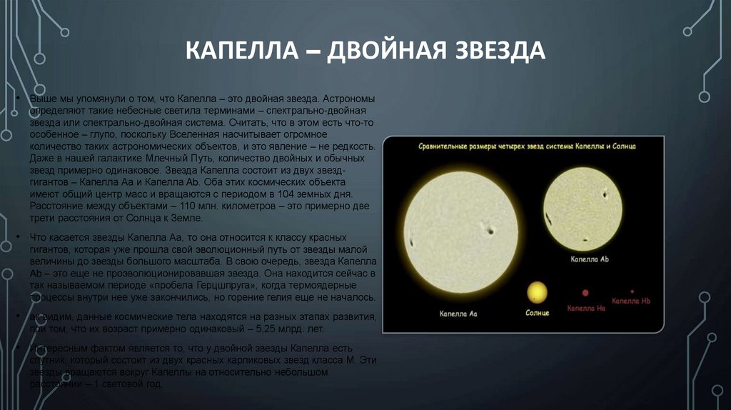 Презентация про звезду капелла