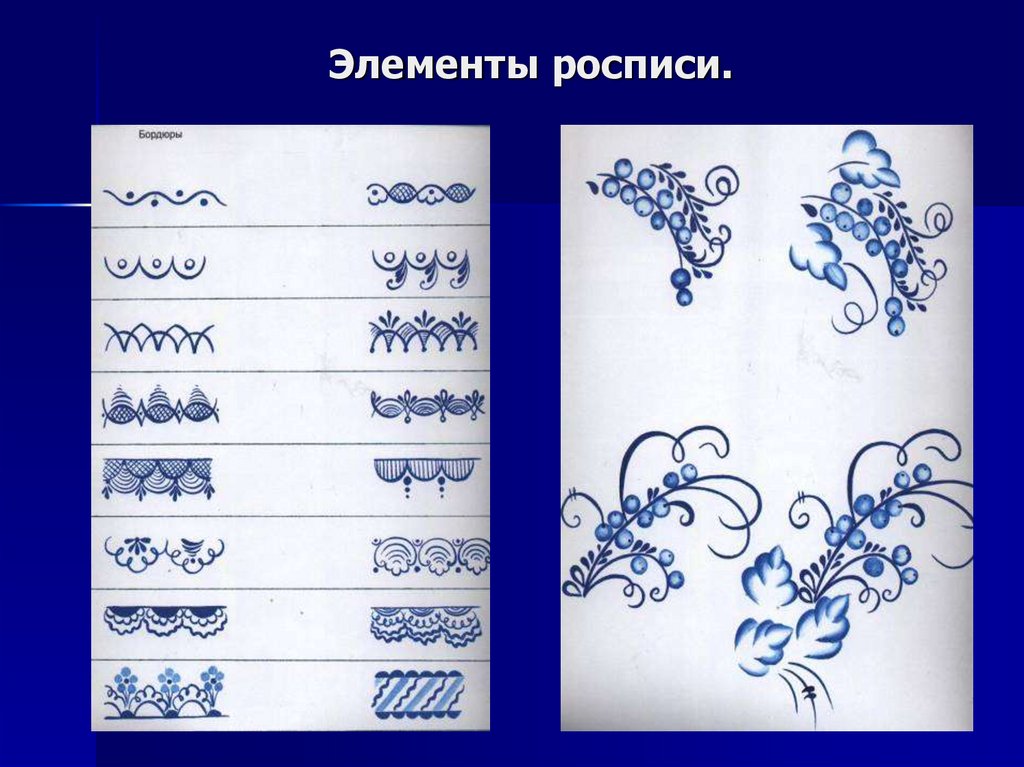 Знакомство с гжельской росписью