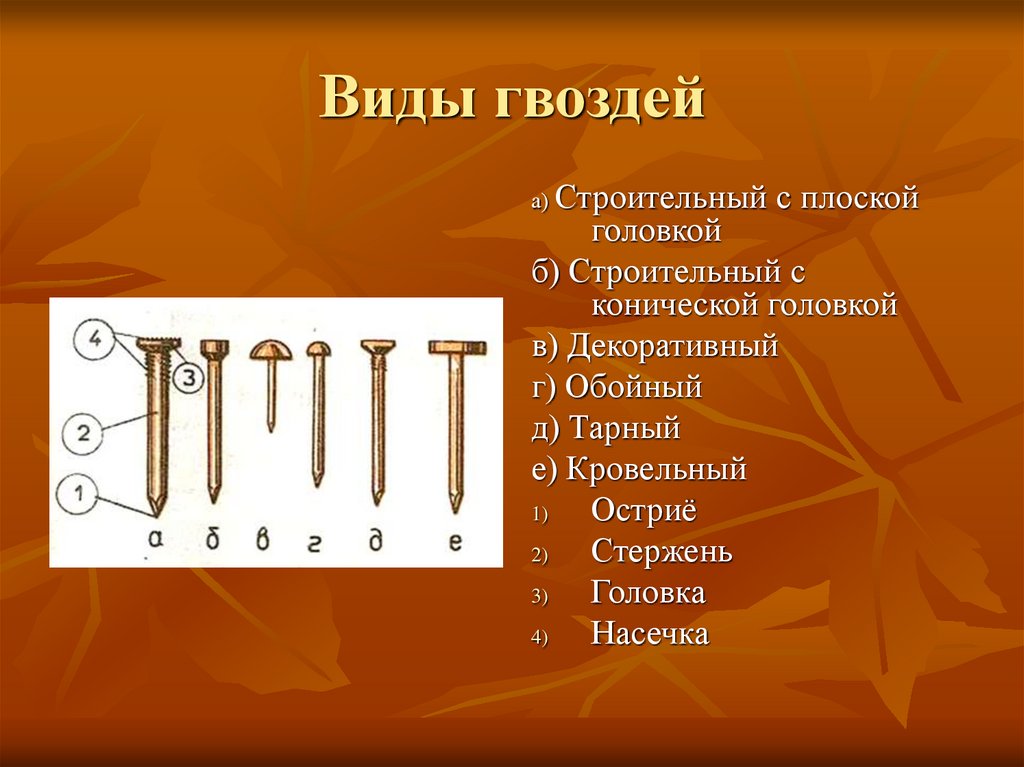 Стиль гвоздь программы. Виды гвоздей. Основные типы гвоздей. Гвозди их виды. Виды отделочных гвоздей.