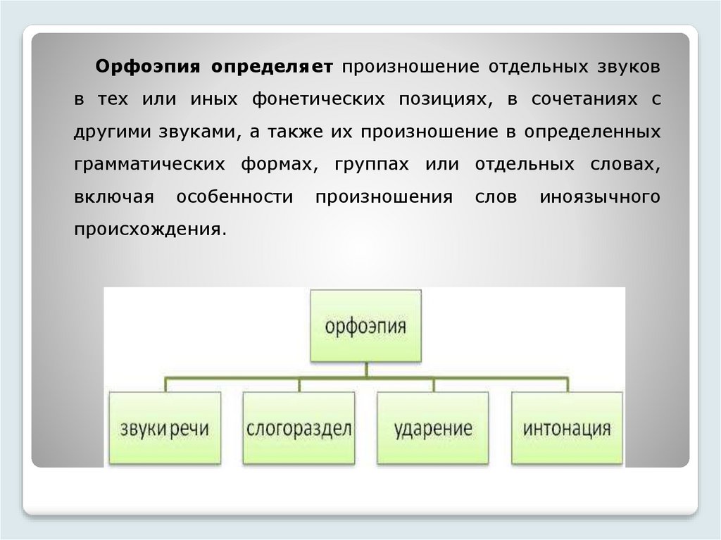 Произношение отдельных звуков. Произношение отдельных слов. Особое произношение отдельных грамматических форм. Произношение слов иноязычного происхождения. Конкретный транскрипция.