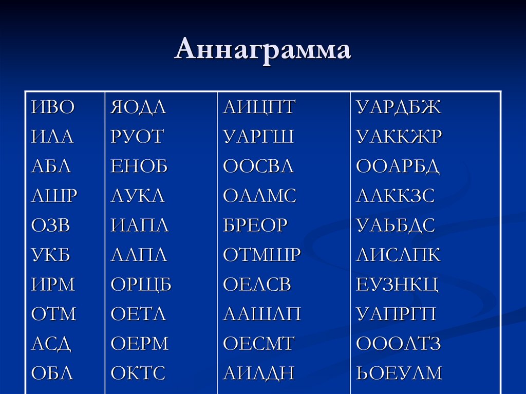 Аннаграмма