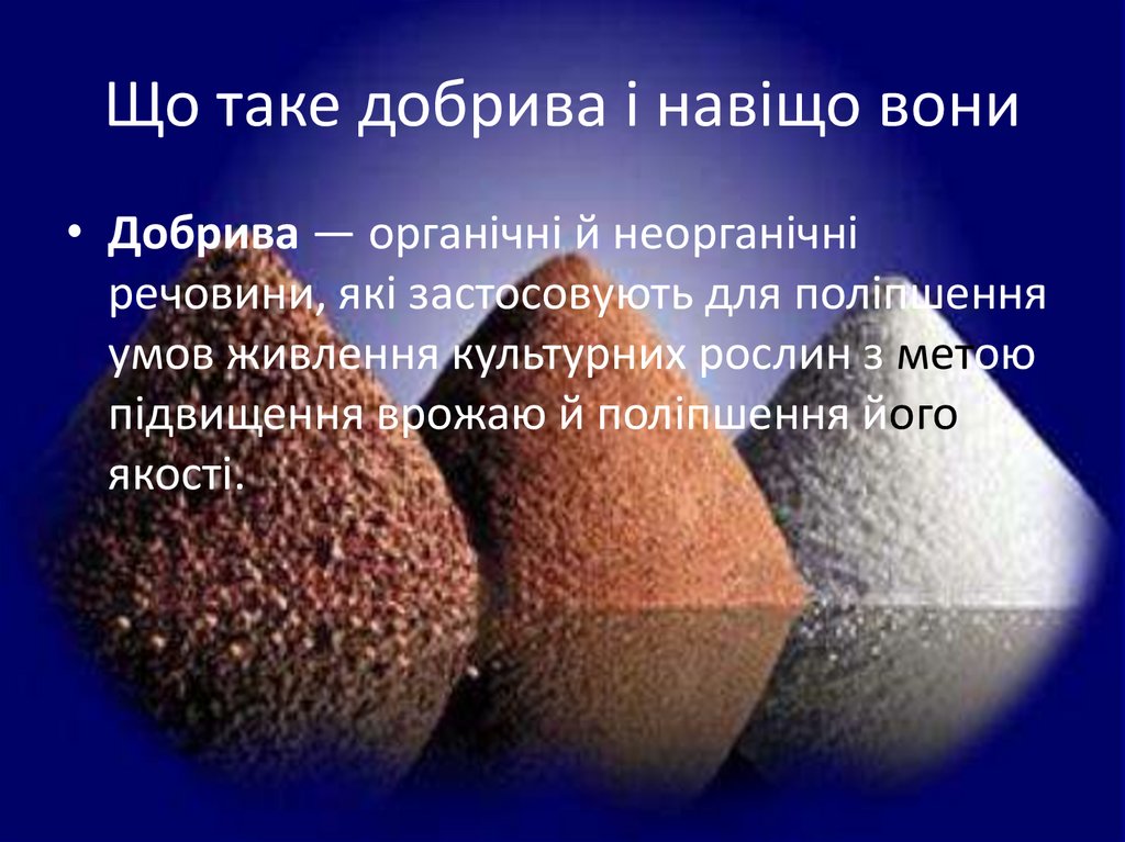 Що таке добрива і навіщо вони