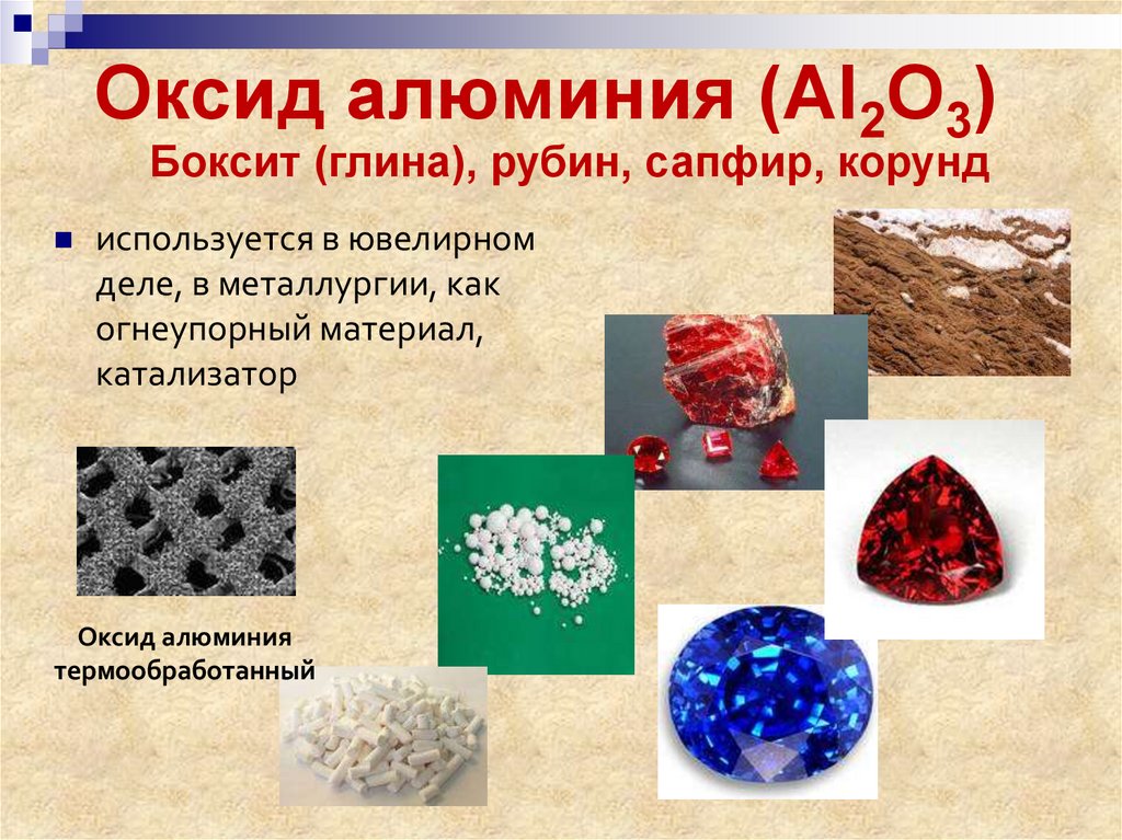 Оксид алюминия какой класс соединений