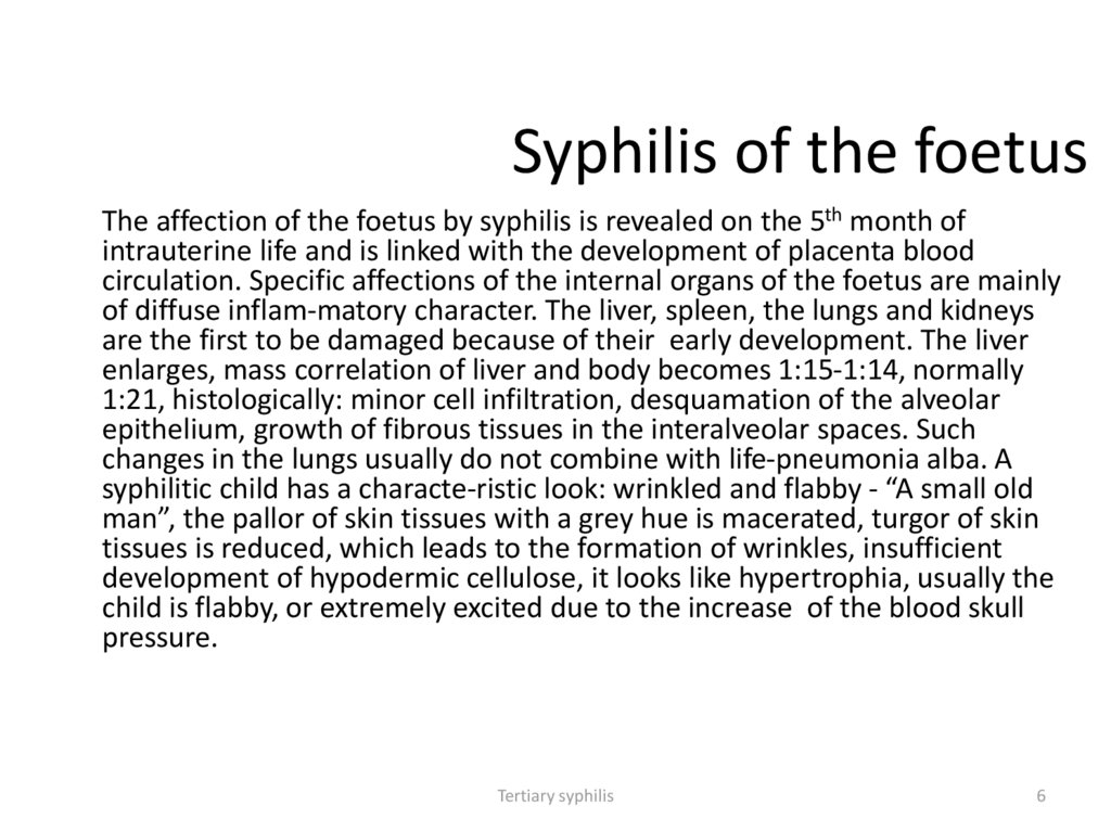 Syphilis of the foetus