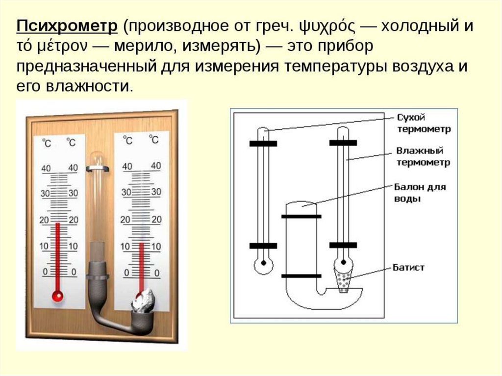 Устройство для определения влажности воздуха. Психрометр прибор для определения влажности воздуха. Прибор механический измерения влажности и температуры воздуха. Приборы для измерения относительной влажности воздуха.  психрометр. Гигрометр психрометрический физика.